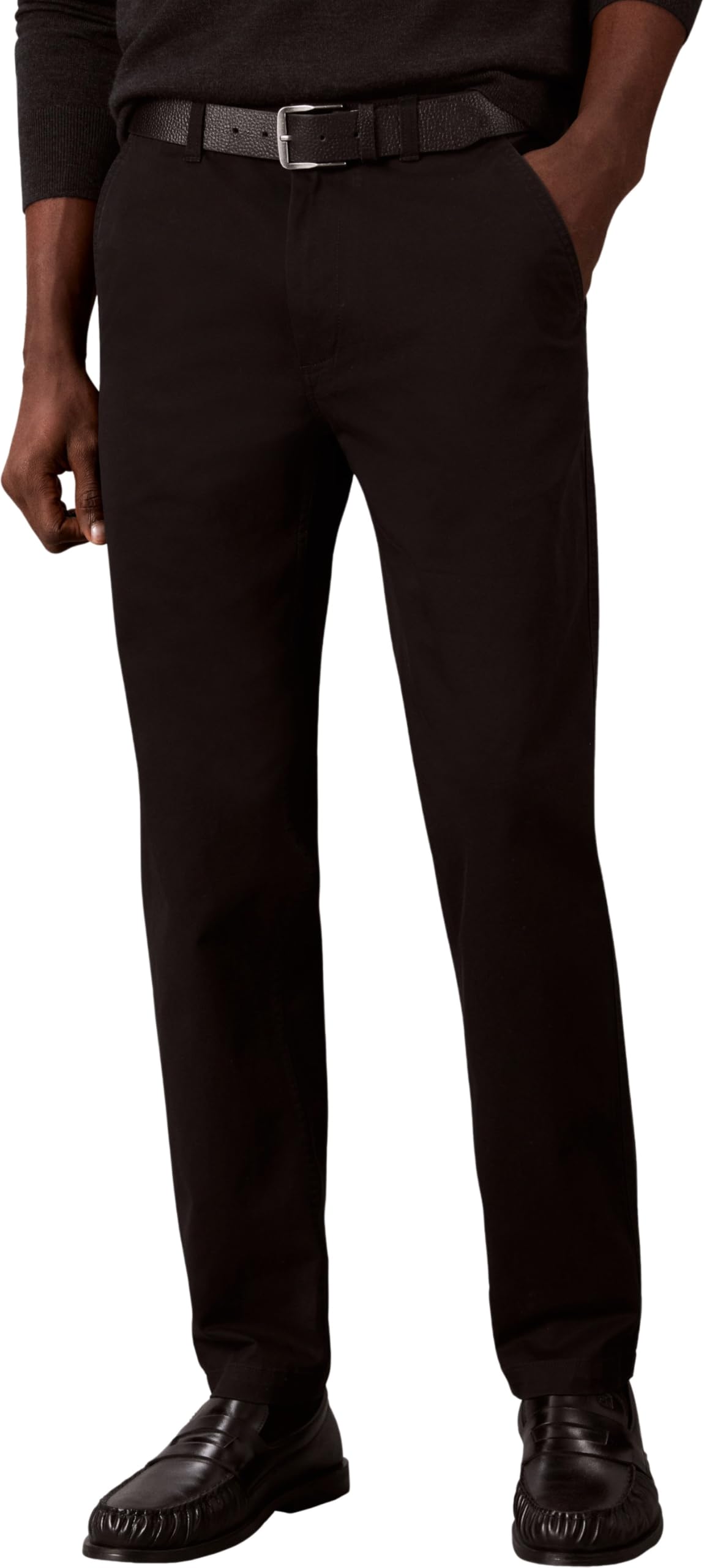 Calvin Klein Herren Lässige Hose Tapered Comfort Cotton Chino Pa Lv04rg604g