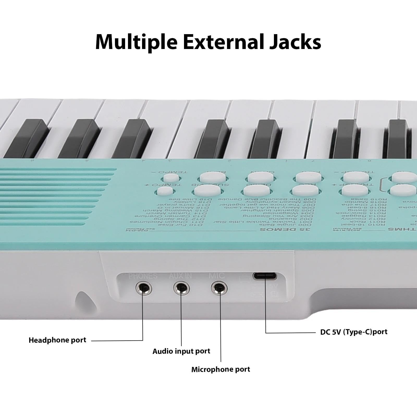 Tastiera Digitale Per Principianti Tastiera Elettronica Per Pianoforte A 37 Tasti 200 Toni 200 Ritmi 35 Demo Con Microfono Doppia Modalità Di Alimentazione