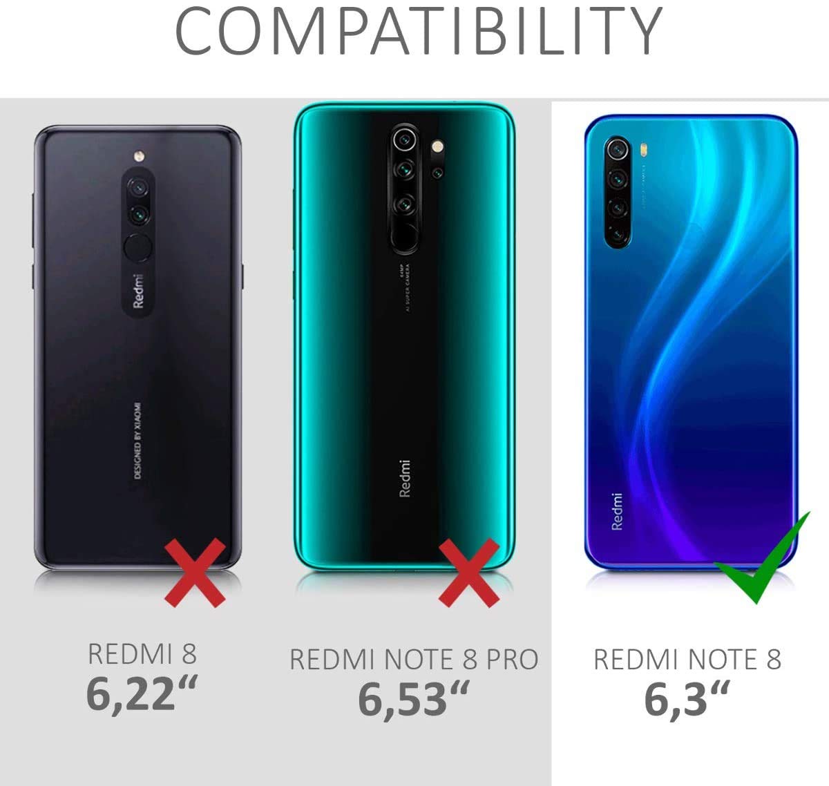 Custodia cover Gel per XIAOMI REDMI NOTE 8 / M1908C3JG M1908C3JE Silicone+ VETRO