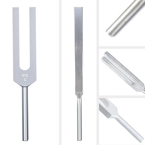 Miniatura 5 de SURGICAL ONLINE Diapasones sensoriales de aluminio C 128, C 256, C 512, instrumentos de diagnóstico 3 piezas