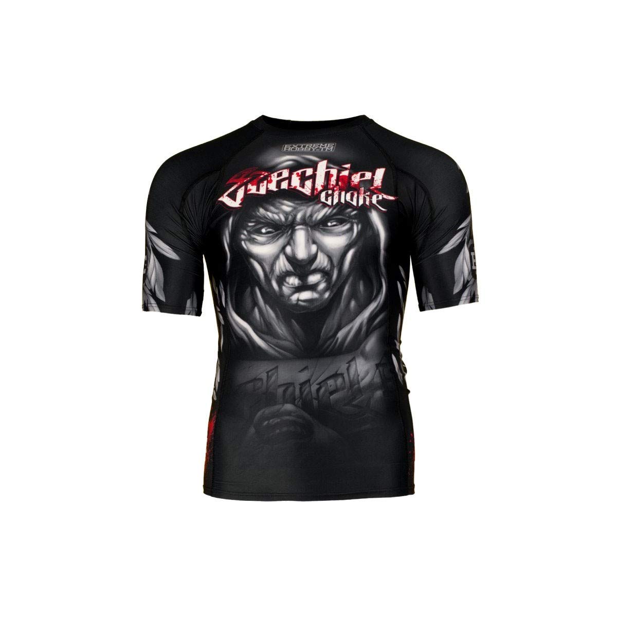 Koszulka kompresyjna z krótkim rękawem Rashguard Hardcore Training Rash Guard, męska koszula kompresyjna, MMA, bokserska, koszulka funkcyjna, męska koszulka z krótkim rękawem, koszulka kompresyjna, męska koszulka do biegania, koszulka sportowa.., Ezechiel