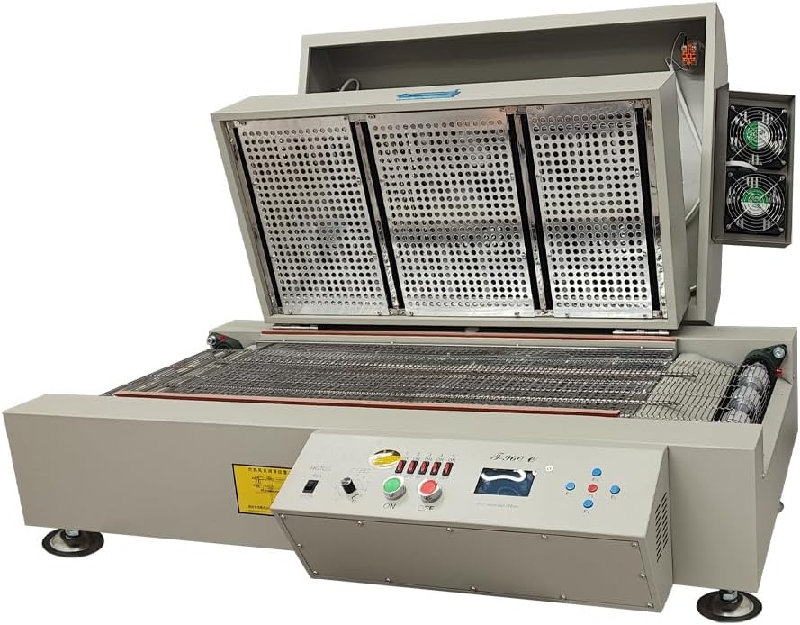 Reflow Oven Professional Soldering Station 220V Automatic Infrared Heater Soldering Machine Hot Air Circulation T960E Reflow Oven 300x960mm Welding Area 4500W