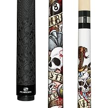 Players D-LH White with Tattoo-Inspired Live Hard Hustle Hard Banner Cue