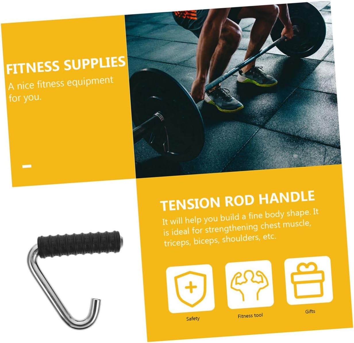 2pcs Integrated Pull Rod Handles for Fitness Equipment Ergonomic Design for Gym Training and Comfortable Grip for Weight Workouts and Resistance Training