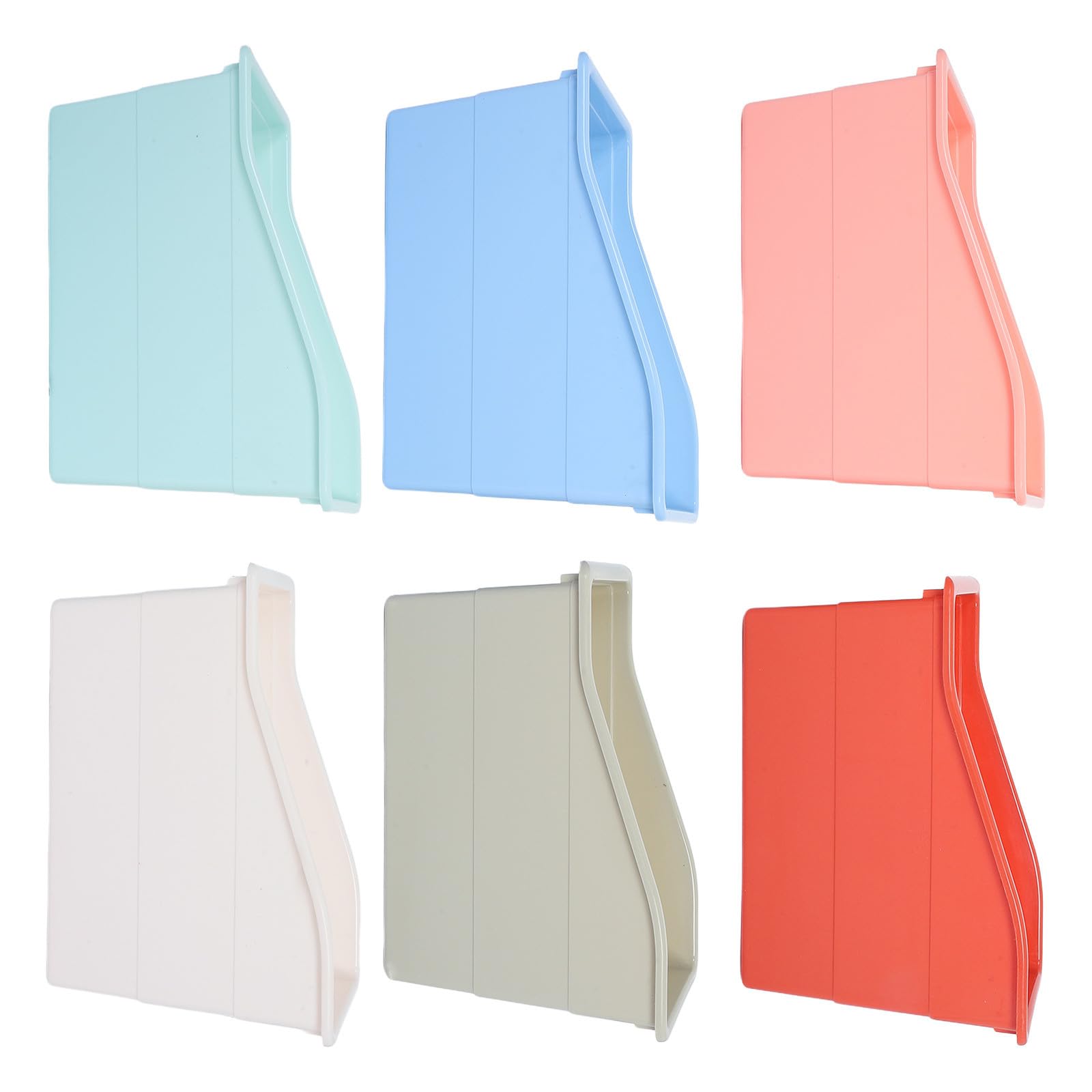 Hemobllo 6 Piezas Caja Organizadora de Plástico Diseño Abierto Apilable y Bandejas Vibrantes Tamaño 29.5x19x14.2cm Color para Libros y Papeles para Escuelas y Hogares