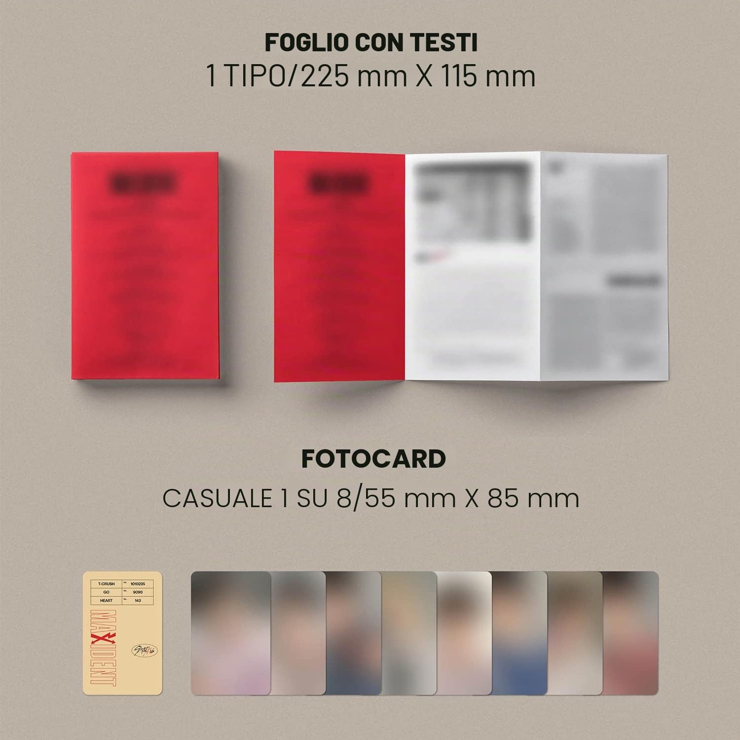 STRAY KIDS - Mini Album [MAXIDENT] (CASE Ver. / I.N Ver.) Paper Case + Photobook + CD-R + Lyrics Paper + Photocard + Unit Mini Folded Poster + 2 Pin Button Badges