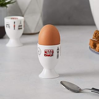 Victoria Eggs | Egg Cup London Skyline | Fine Bone China Egg Cups | Soldier Egg Cup For Kitchen Accessories | Hard Boiled Egg Holder | London Gifts & British Gifts | London Souvenirs | Uk Souvenirs