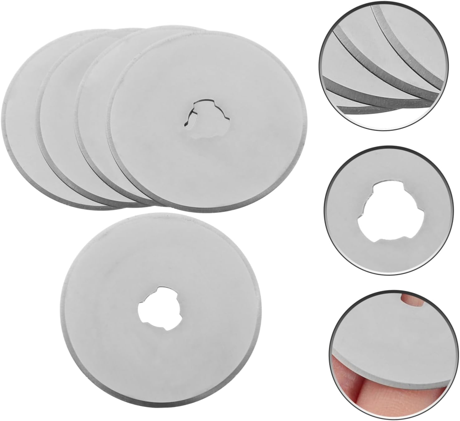 Uonlytech 5pcs Rotary Cutter Replacement Blades Rolling Blades for Quilting Sewing and Arts Compatible Rotary Knives