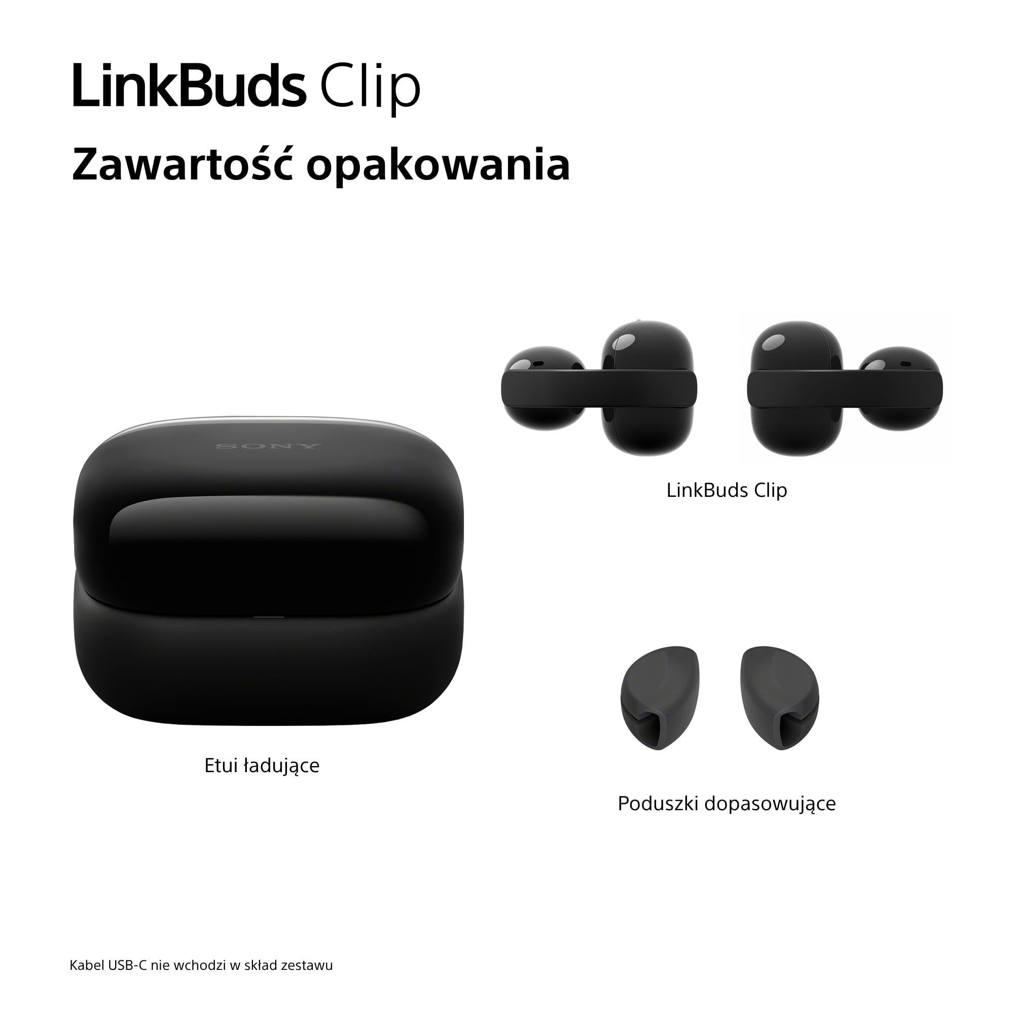 Sony LinkBuds Clip otwarte słuchawki z klipsem, 3 tryby słuchania i bogate brzmienie, IPX4, wyraźne rozmowy, do 37 h na baterii, asystent AI, sterowanie dotykiem, iOS i Android – Lawendowe