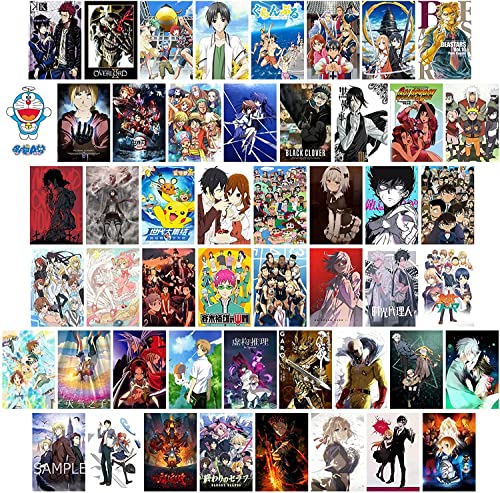 Kit de collage de pared de anime de 50 piezas, kit de collage de