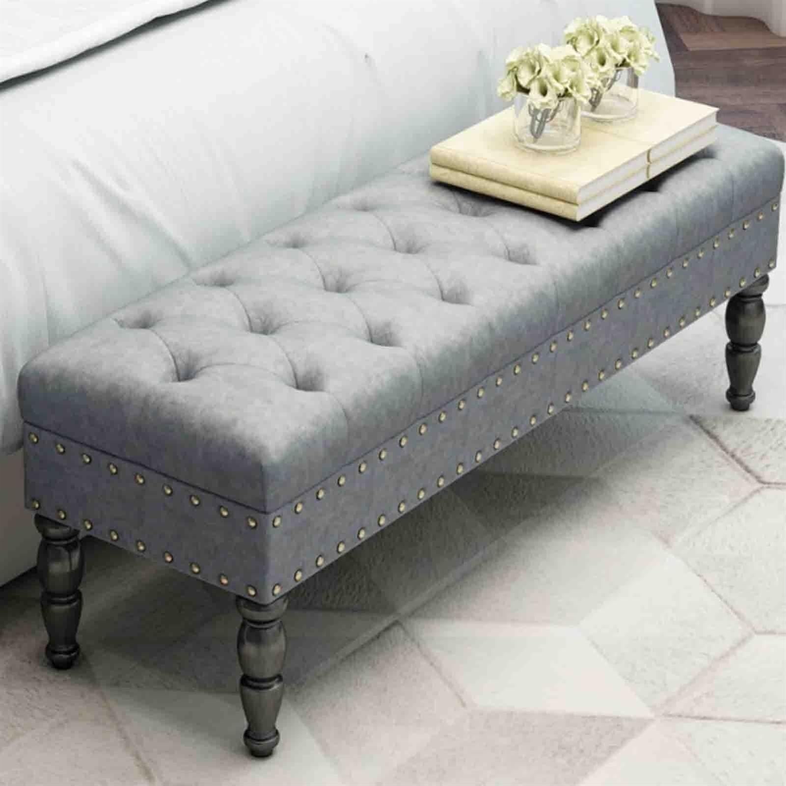 Taburetes otomanos elegantes para la sala de estar y el dormitorio de diseño nórdico
