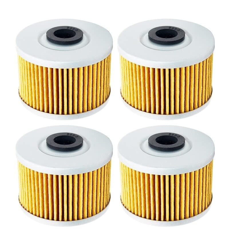 1/2/4 sztuk filtr oleju motocyklowego dla H-on-da 250 AX1 CRF250 CRF250L CRF250M CB300F CBX250 CBR250R CBR300R CBR 250R 300R ATC250ES Akcesoria motocyklowe (Color : 4pcs-yellow)