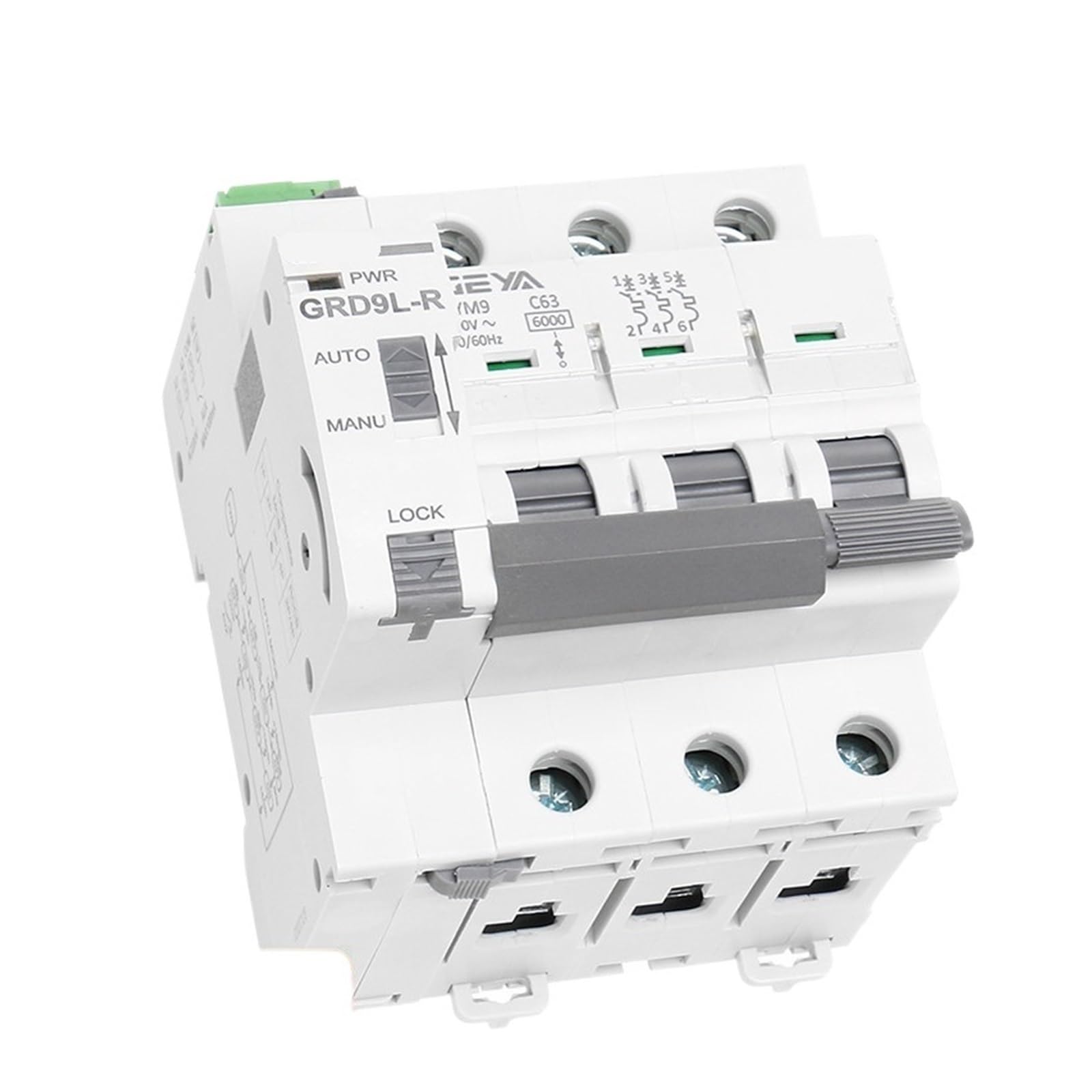 Interruptor magnetotérmico automático GRD9L-R GYM9 3P 25A autorrearmable 5