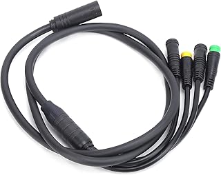 Archuu Cabo E-Bike 1T4, à prova d'água 1T4 cabo elétrico de bicicleta 1T4 conector do acelerador da alavanca do freio do motor médio para kits de conversão de bicicleta elétrica