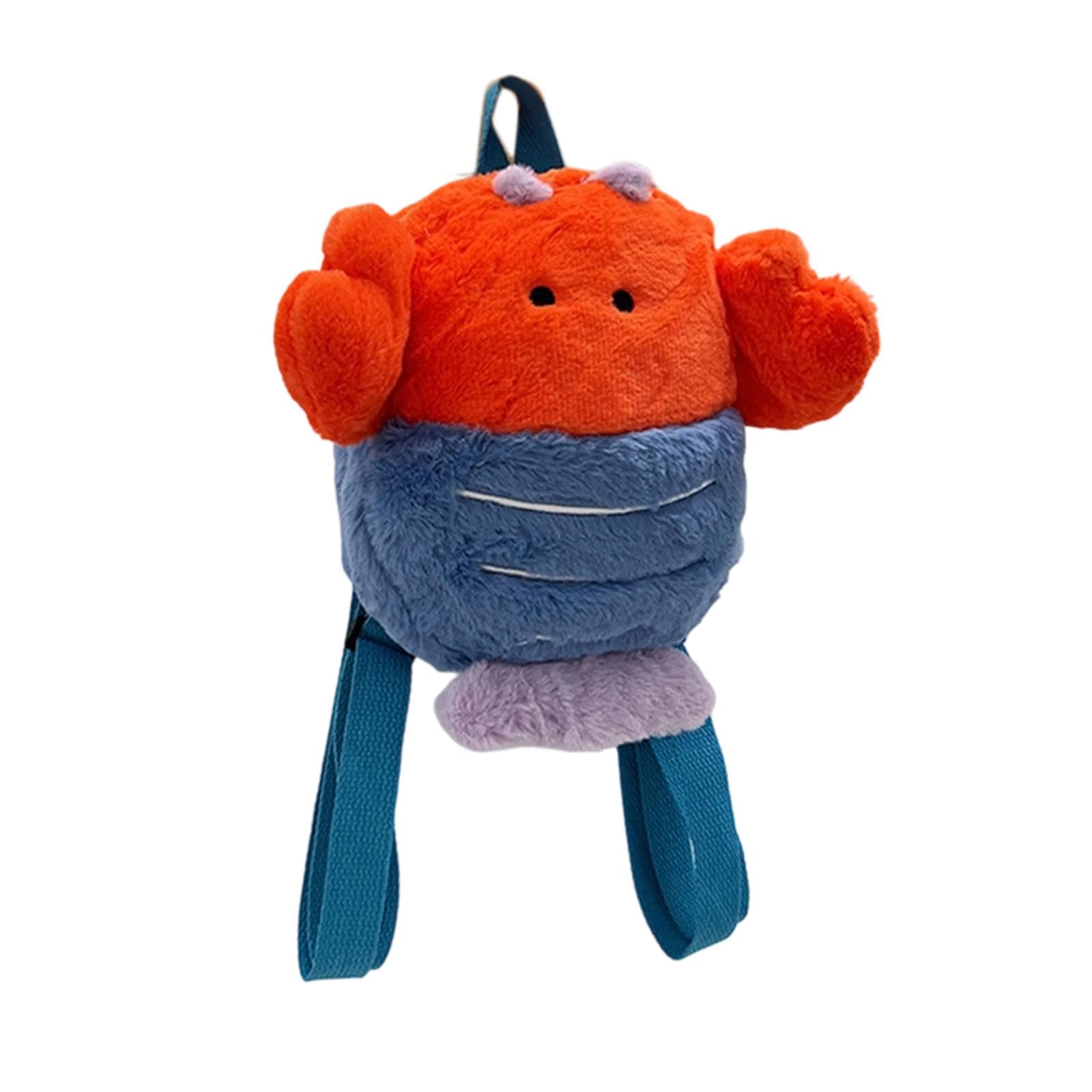 Plush Animal Backpack with Adjustable Shoulder Straps Modern Animal Doll Bag Lobster-image-24