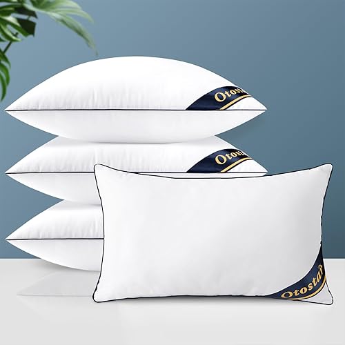 Miniatura 9 de OTOSTAR Juego de 4 rellenos de almohada de 12 x 20 pulgadas, rellenos de almohada decorativos, rellenos de almohada lumbar para interior de sofá,