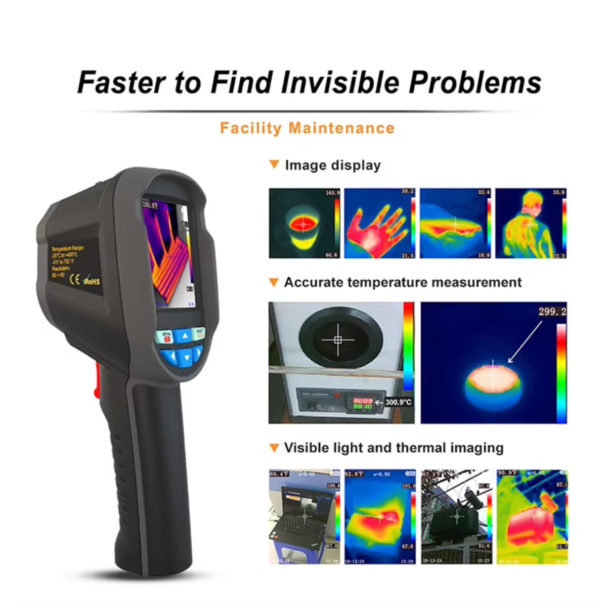 Applications of the RX-350 Thermal Imager in facility maintenance and temperature measurement