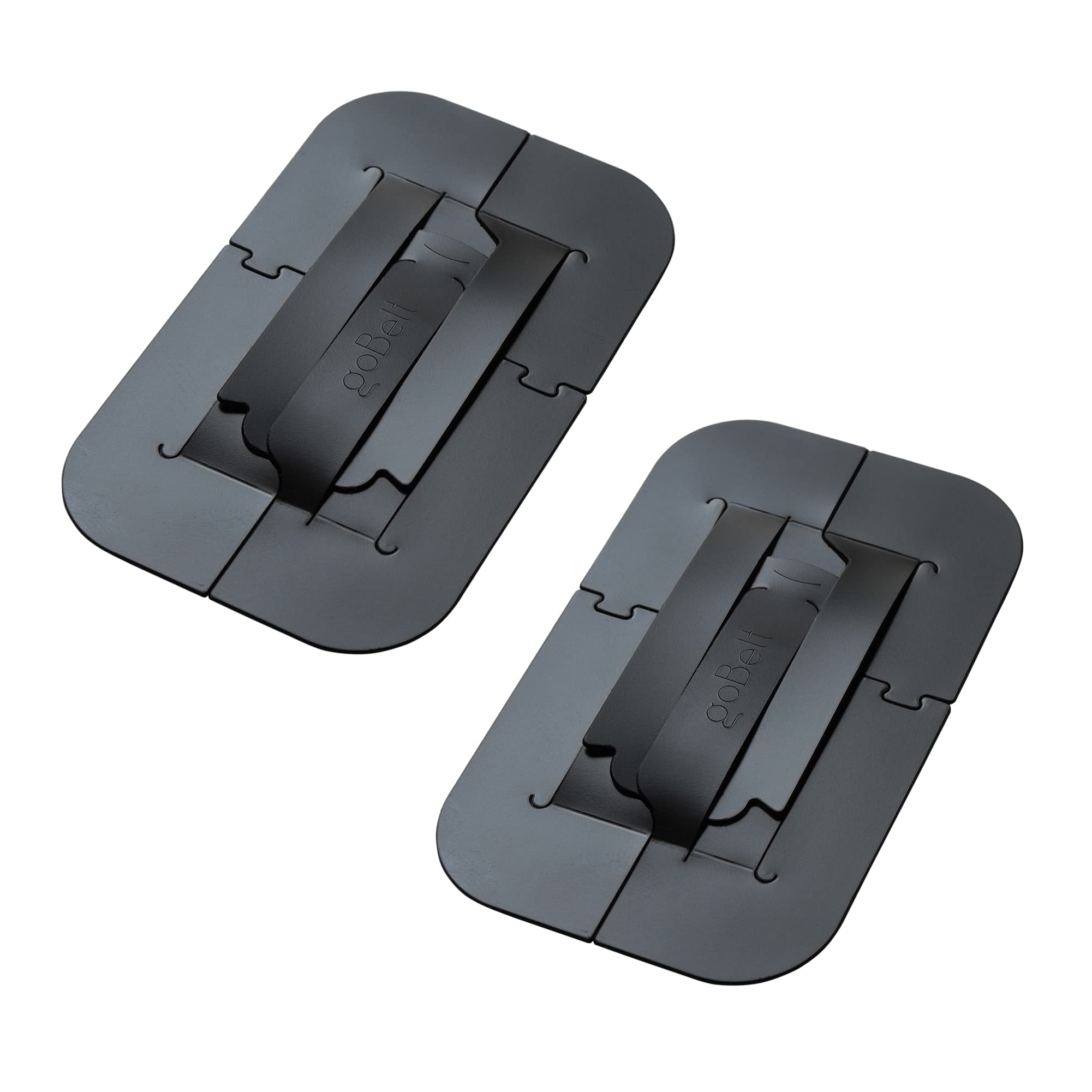 goBelt, impugnatura ultra-sottile per smartphone con funzione di supporto, spessore 1 mm, set da 2, colore: nero