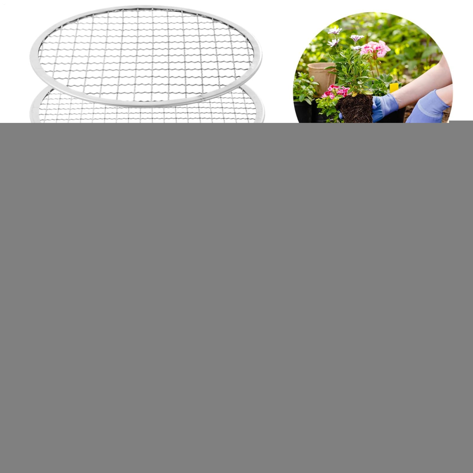 Tamiz de tierra para jardinería, tamiz de pellets de acero inoxidable, 5