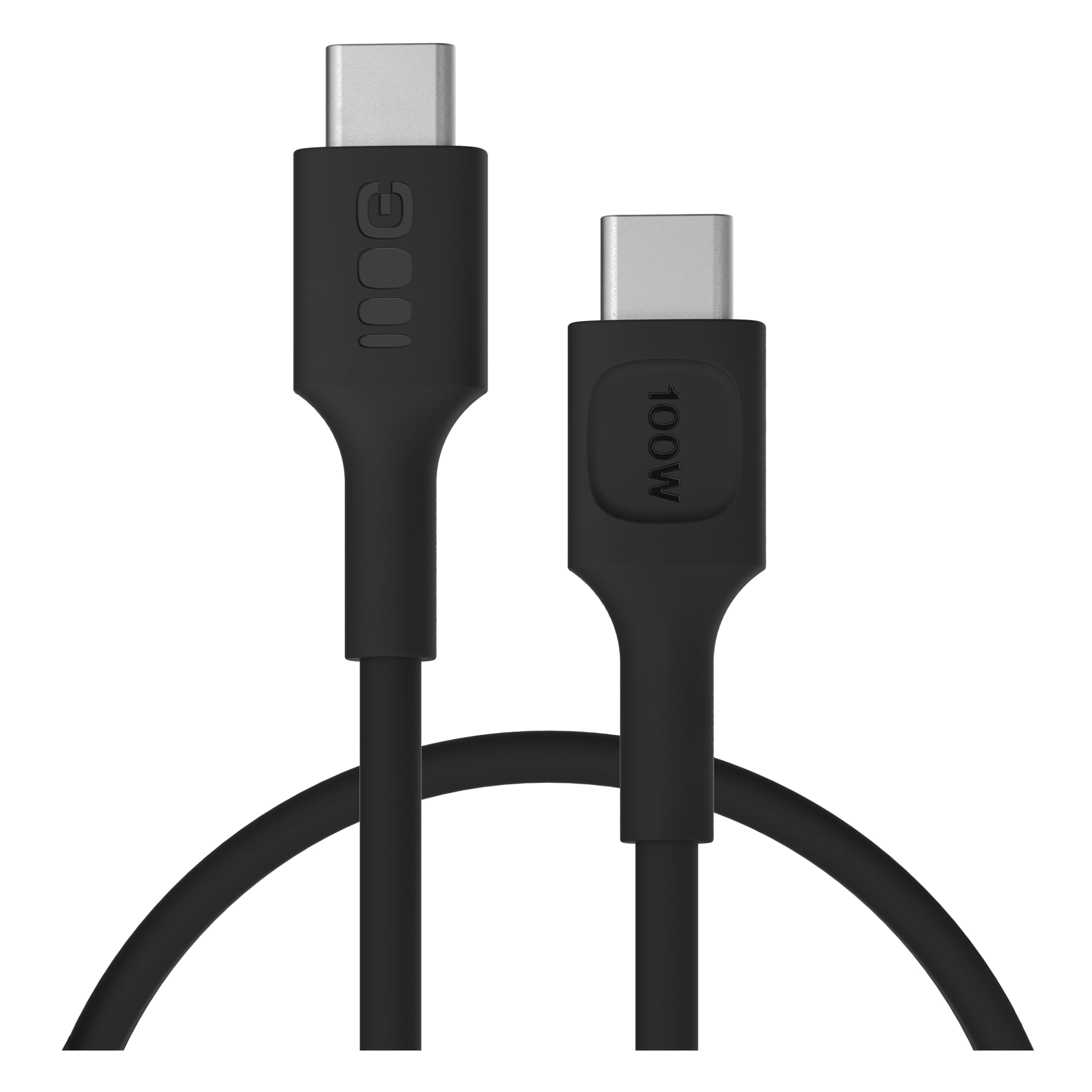 Green Cell PowerFlex kabel USB-C 100 W, 30 cm, krótki kabel do ładowania USB C na USB C, elastyczny, miękki kabel silikonowy do powerbanku, iPhone 16, iPada, MacBooka – 480 Mbps (czarny, 30)