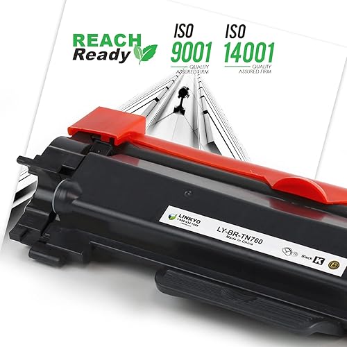 Miniatura 5 de LINKYO Cartucho de tóner de repuesto compatible para Brother TN760 TN-760 High Yield TN730 (paquete de 4, diseño P1)