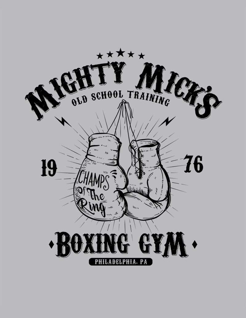 BigBazza ROCKY BALBOA Movie inspired Boxing GYM Fitness Vintage Wall tin Plaque 20x15cm - Pub Shed Bar Man Cave Home Bedroom Office Kitchen Gift Metal Sign - Training Grey