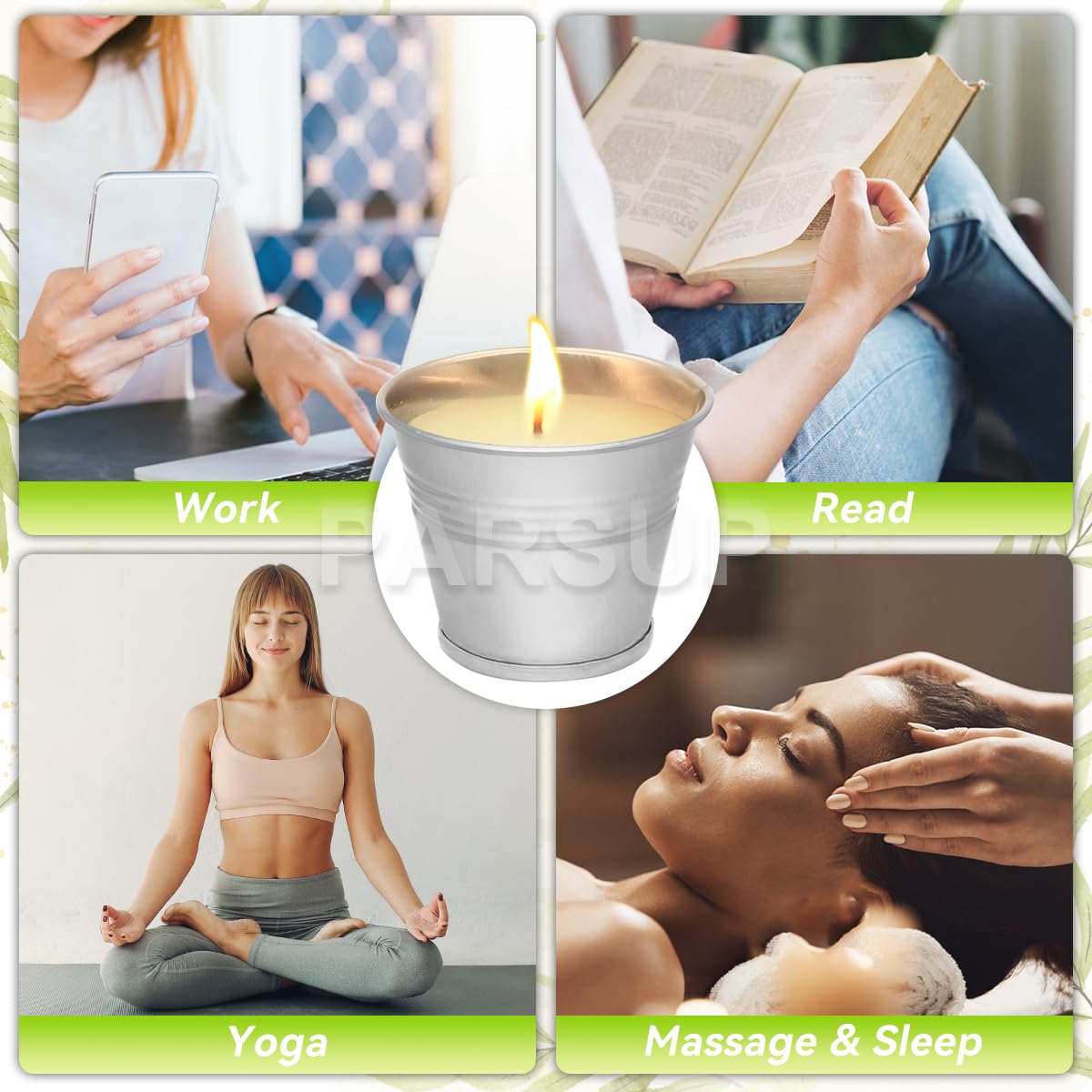 24 velas de citronela – Velas perfumadas de citronela de jardín al aire libre, 120-180 horas de combustión, cera de soja natural, juegos de velas en tarro portátiles para el hogar, patio, patio,