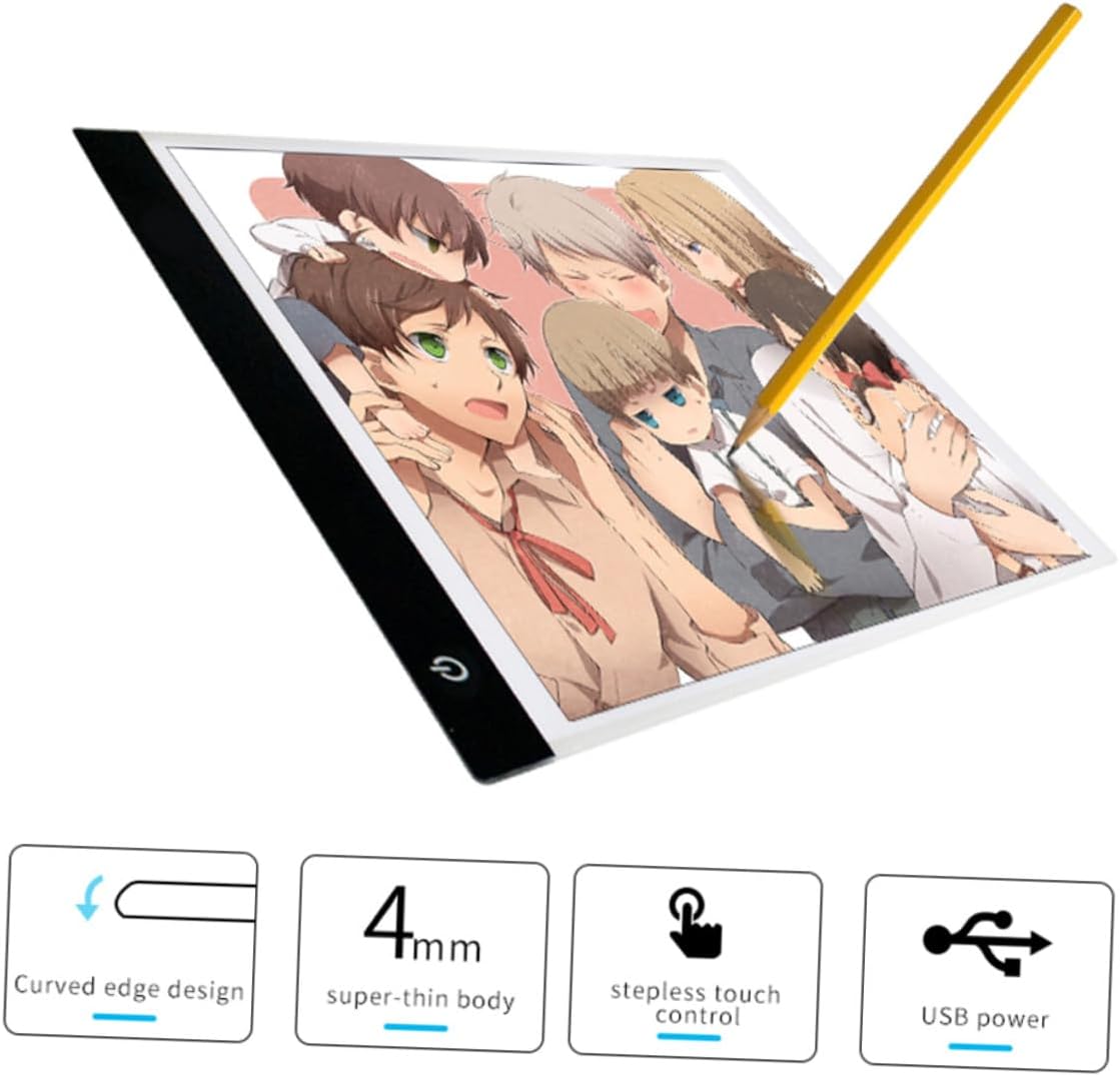 ETHZZLE LED Copy Board Ultra-Thin Portable Tracing Light Box Level Dimming USB Powered Drawing Desk Light for Artists and Designers