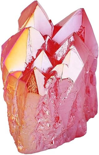 Miniatura 2 de Bonito grupo de cristal de cuarzo de Aura de ángel, arcoíris, de 0.25 a 0.3 libras, racimo de cristal de titanio, reiki, curativo, semilla de