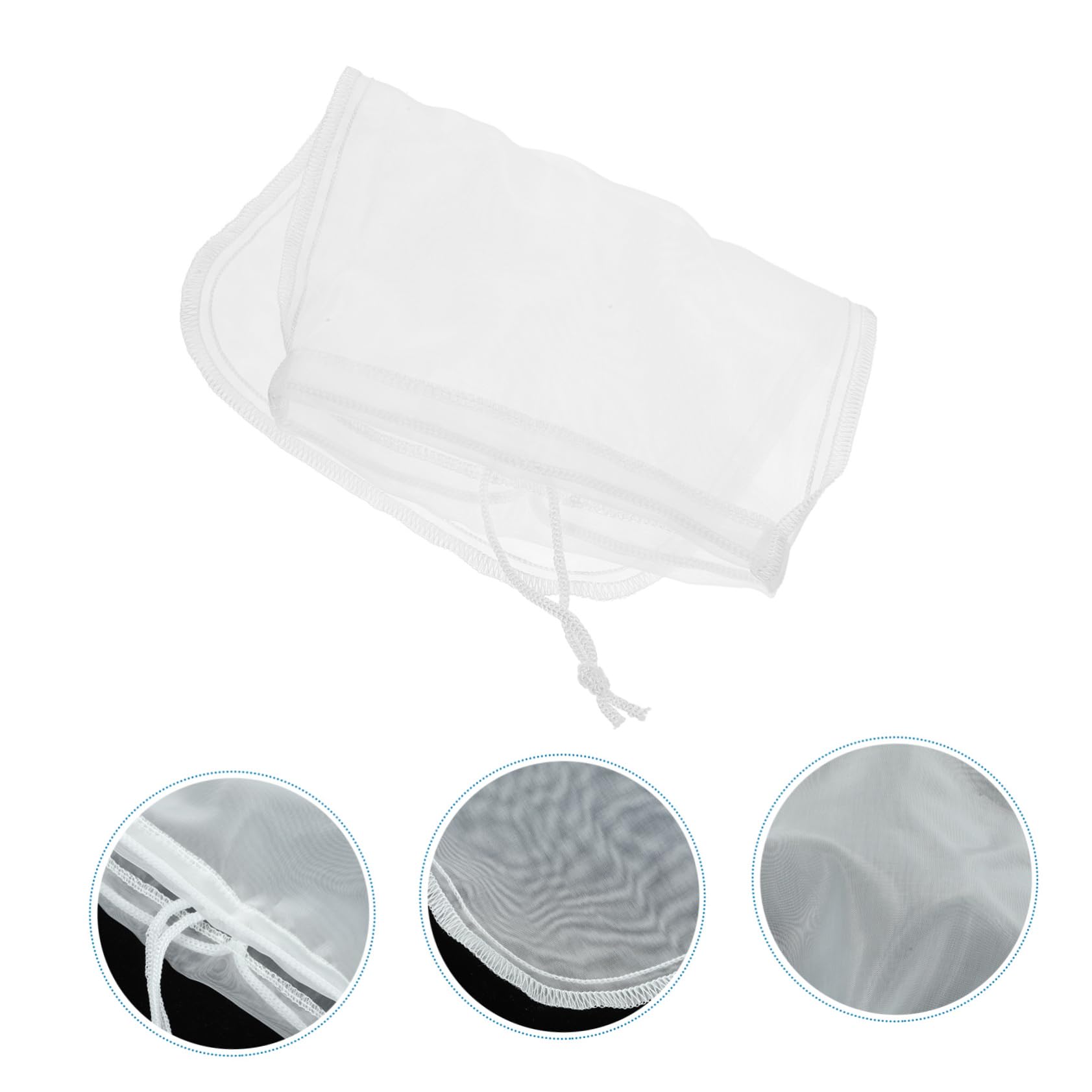 PRETYZOOM Multi-use Fine Mesh Nut Milk Bag Reusable Filter for Soybean Nut Milk Juice Homemade Drawstring Closure Food Strainer Bag