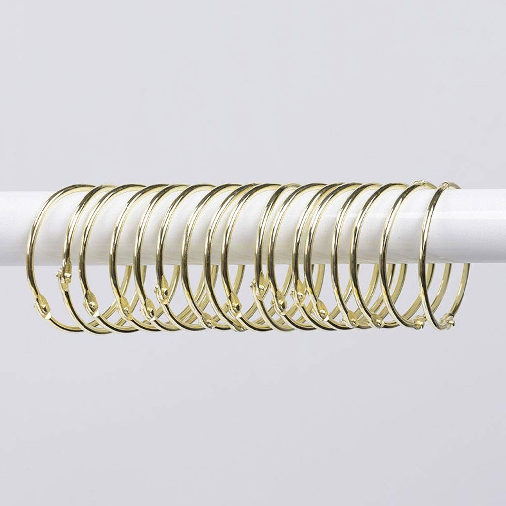 Anillos de Cortina Ganchos para Cortina de Ducha Anillos divididos, Anillos de Cortina de Ducha de Acero Inoxidable y Ganchos para Cortinas de Barras de Ducha de baño-Juego de 10 Anillo de encuadern