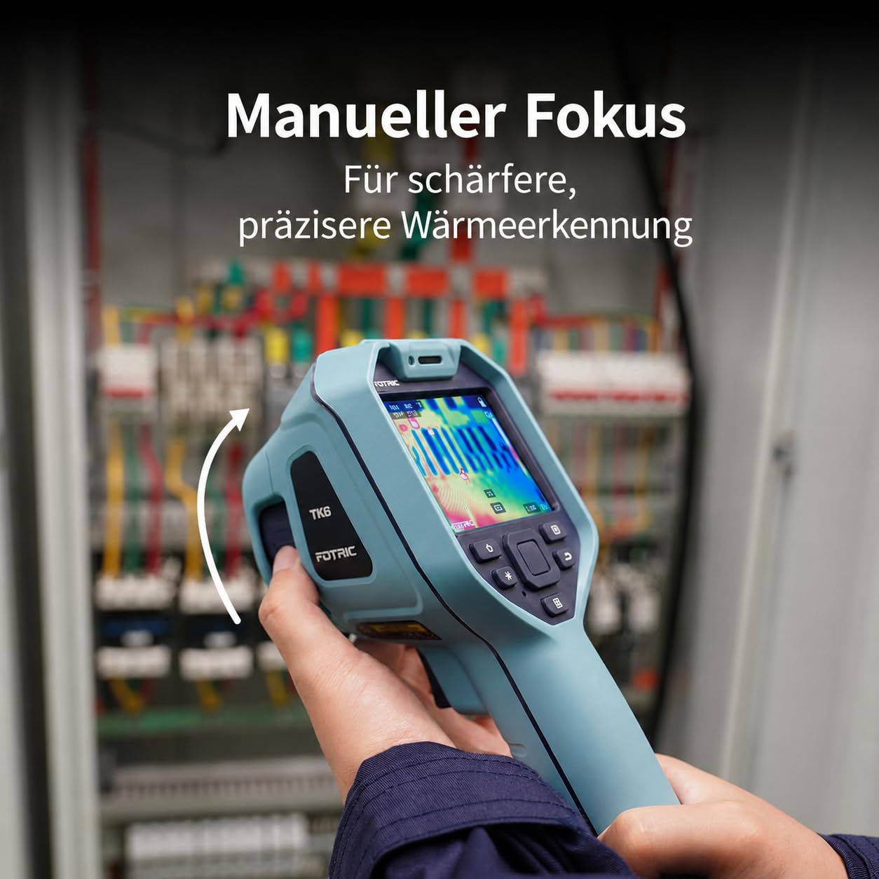TK6 Wärmebildkamera, echte 384x288 IR-Auflösung, 40mK NETD, 30Hz, IPS-Touchscreen 3,5", Wechselakku, manueller Fokus, 5MP, -20°C bis 550°C, für Elektroinspektion, Gebäudethermografie & HLK