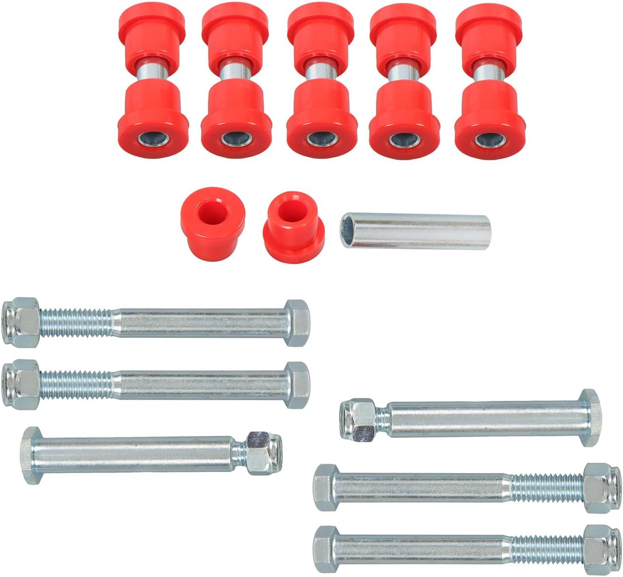 munirater Rear Leaf Spring Bushings Kit Red Replacement for 1994 TXT 1981 Club Car DS