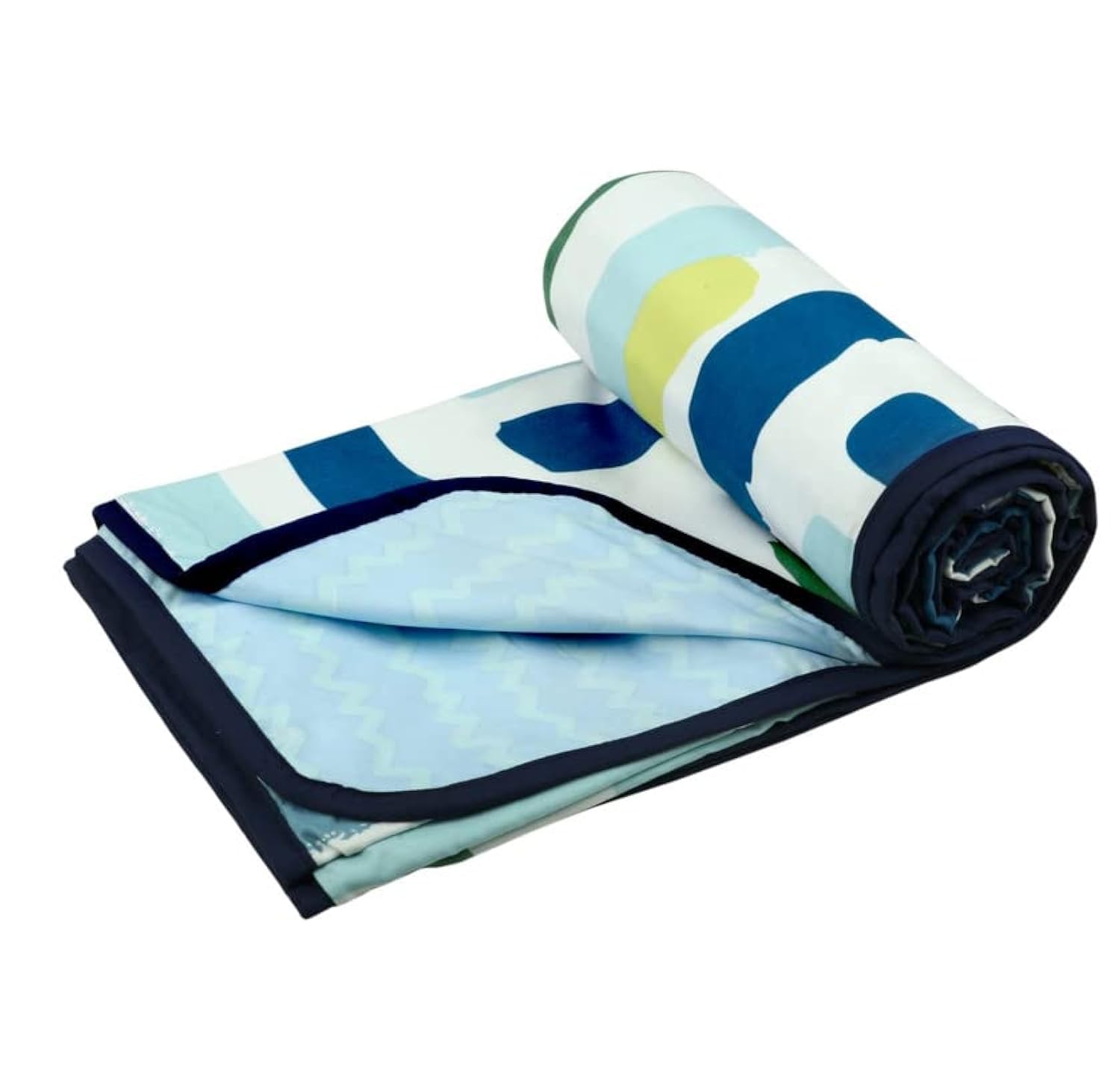 VAS COLLECTIONS® 120 GSM Premium Cotton Printed Dohar/AC Blanket for Double Bed Size (90 x 86 inches) |Ultrasoft & Lightweight | Double - 230x220 cms-Light Grey & White