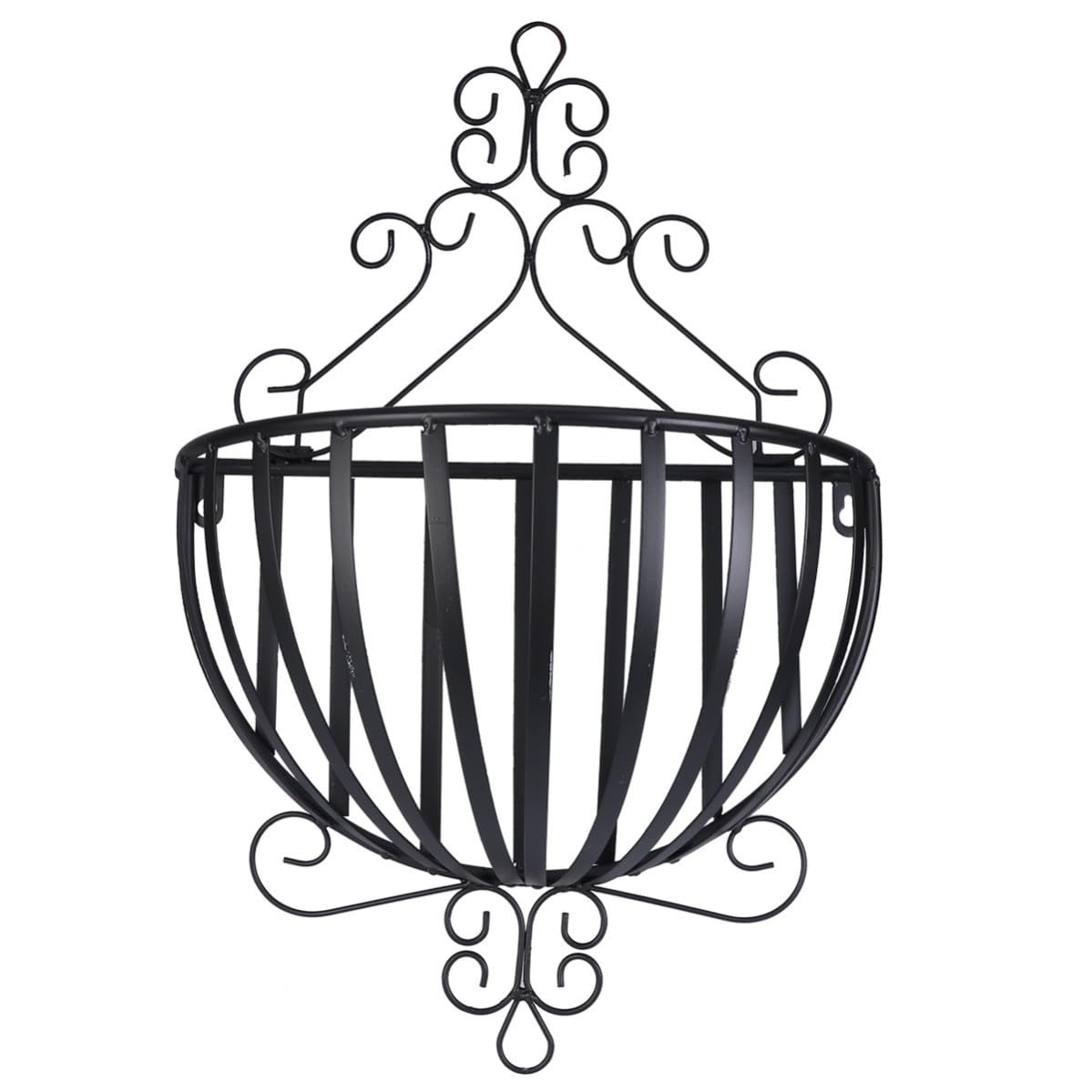 LIFKOME Soporte Semicircular de Hierro Negro de Pared para Macetas