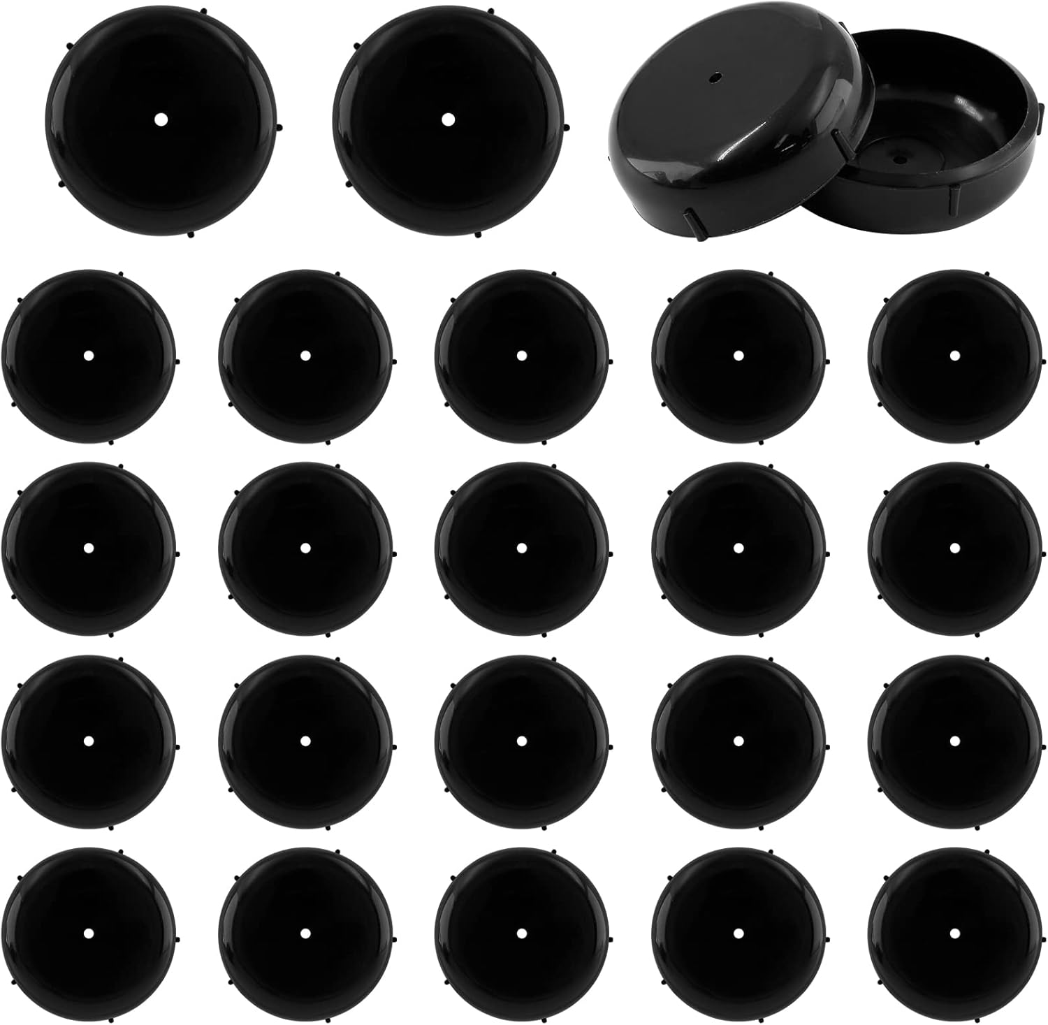 Suiwotin 24pcs 11/2 Inch Wrought Iron Chair Leg Glides, Plastic