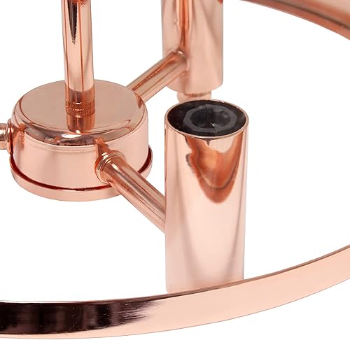 Miniatura 9 de Elegant Designs FM1005-RGD - Pantalla mediana de hierro y vidrio de 13 pulgadas, estilo tradicional de granja, industrial, montaje en techo,