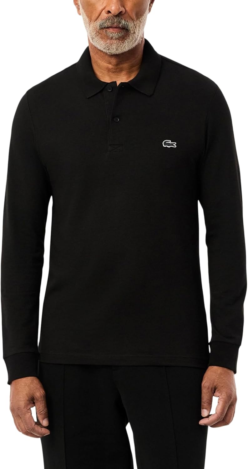 Lacoste Mens Regular Fit Long Sleeved Cotton Blend Polo Shirt