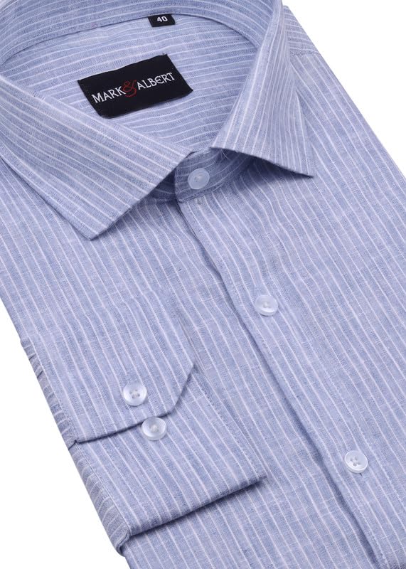 Image of Men's Striped Cotton Formal Shirt