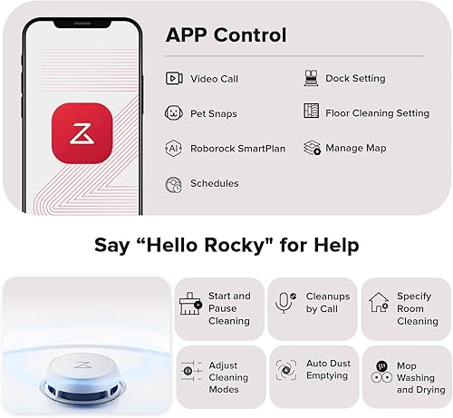 Miniatura 8 de roborock Qrevo - Robot aspirador y trapeador curvo, succión de 18,500 Pa, sin enredos, chasis AdaptiLift, tecnología FlexiArm, lavado de trapeador