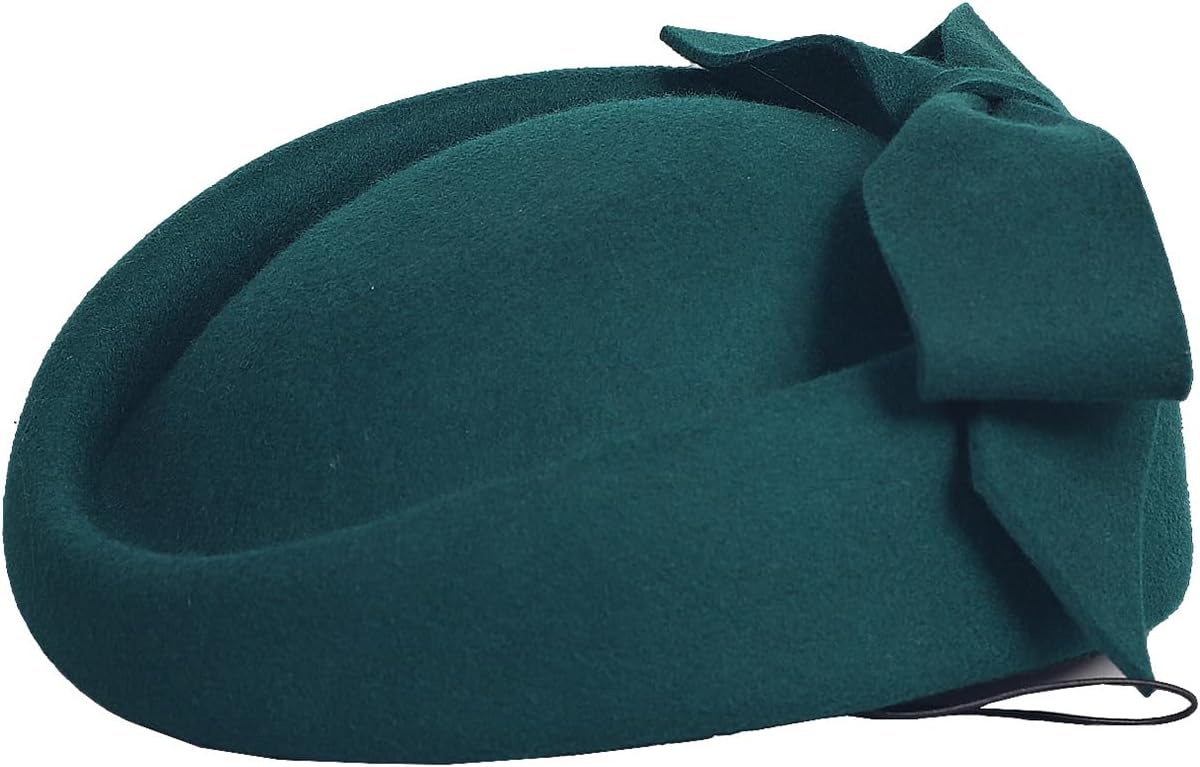 Wool Felt Vintage Fascinator Winter Women Elegant Pillbox Hat Bowknot Derby Church Hat Retro Fedoras - Image 4