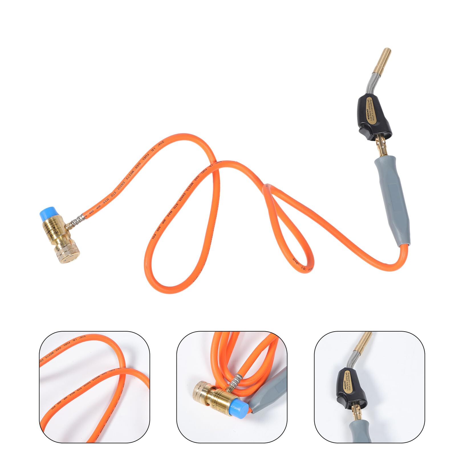 Soplete de Gas para Soldadura y Reparación con Válvula Fina Americana y Diseño Duradero Compatible con Fontanería y Cocina Gas