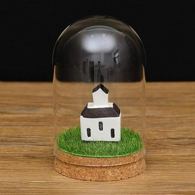Foto 4 de 8 de Cúpula de Cubierta Campana con Base Corcho para Decoración DIY, 8x12cm