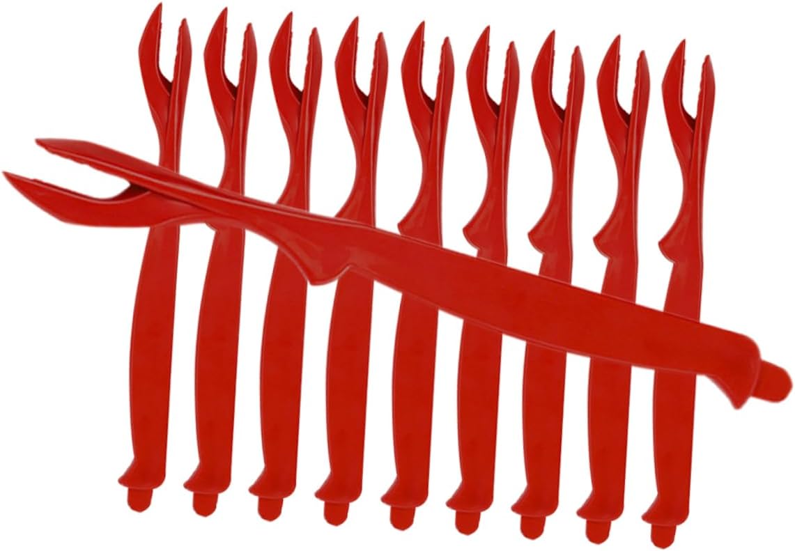 10pcs Multifunctional Crab Forks Plastic Seafood Tools for Crab Legs Easy to Use Restaurant Quality for Home Cooking and Seafood Parties
