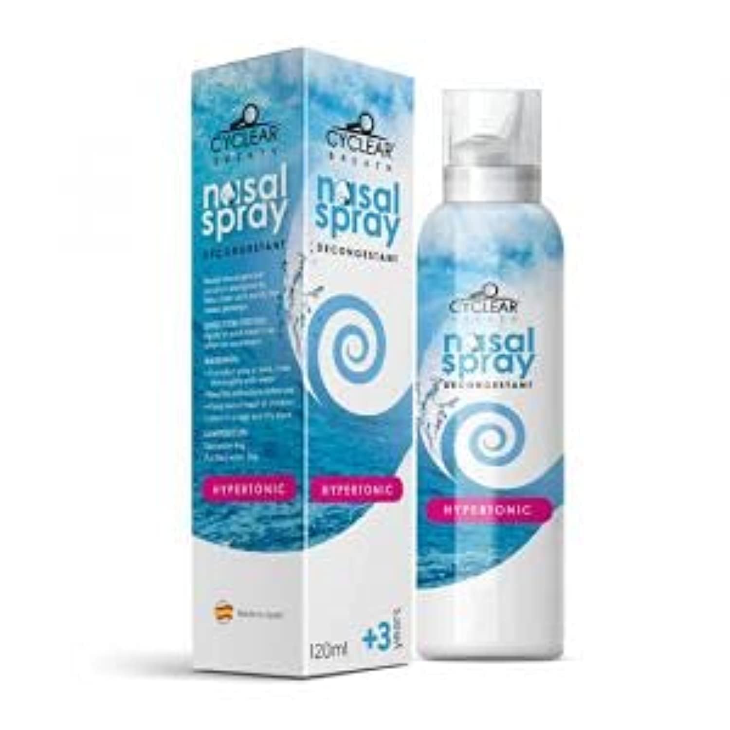 Hypertonic Nasal Spray For 3+ Years | Daily Hygeine To Help Clear & Purify The Nasal Passage | Relieves Nasal Dryness | Made With Sea Water Source | 120Ml