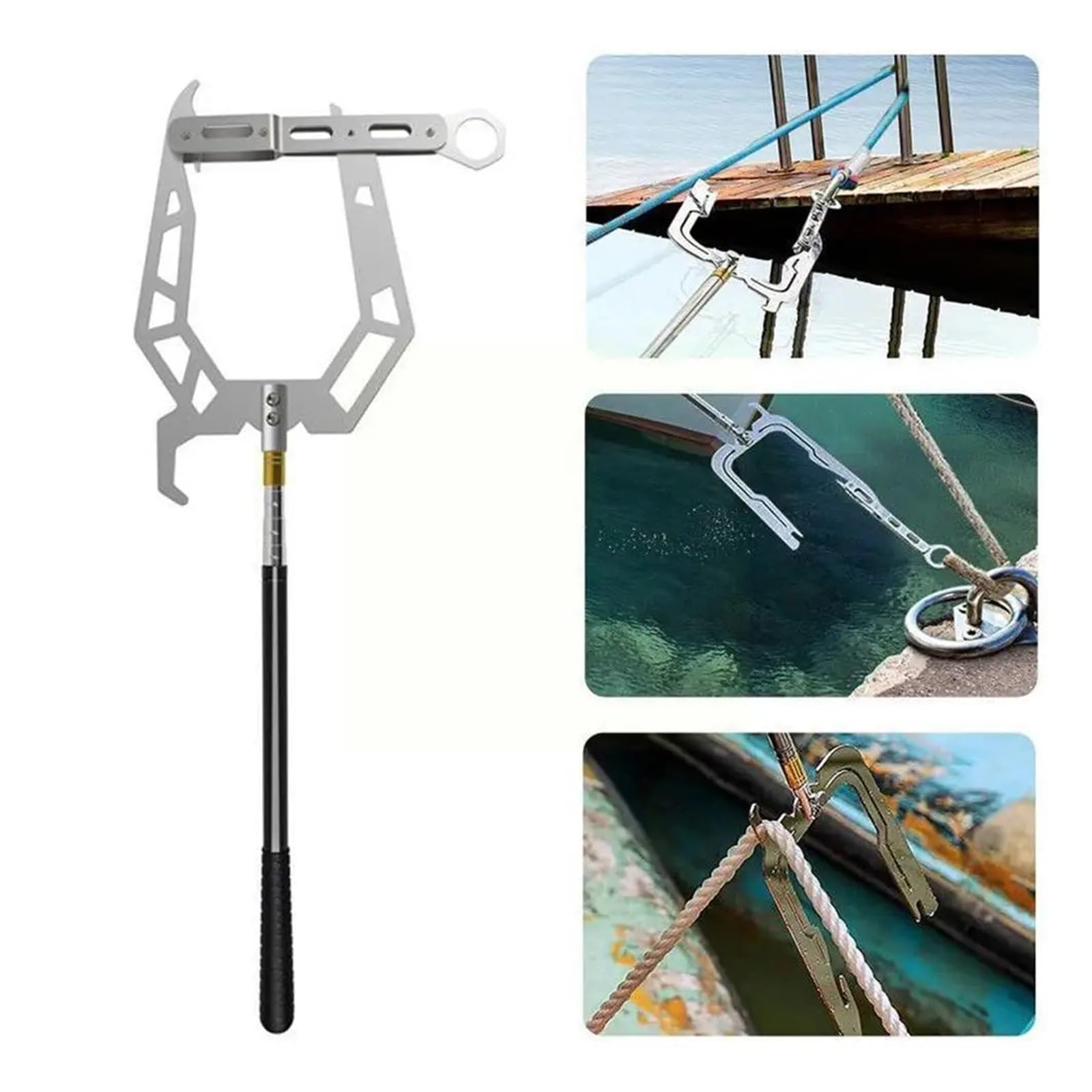 Ganci telescopici per Barche Gancio for Barca Multifunzionale, Gancio telescopico filettato for, Asta di prolunga for attracco, Spinta