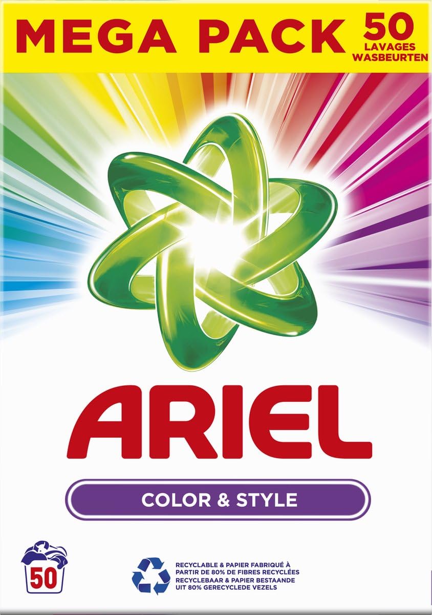 Ariel Waschpulver - Waschmittel - Color - 3x50 Wäschen - Vorteilspack