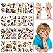 Pegatinas de Tatuajes Para Niños, Tattoo Niños, Tatuaje Temporal de Dibujos Animados, Tatoos Infantiles Superheroes, Regalo de Cumpleaños Para Niños, Un Juego de 8 Pegatinas de Tatuajes