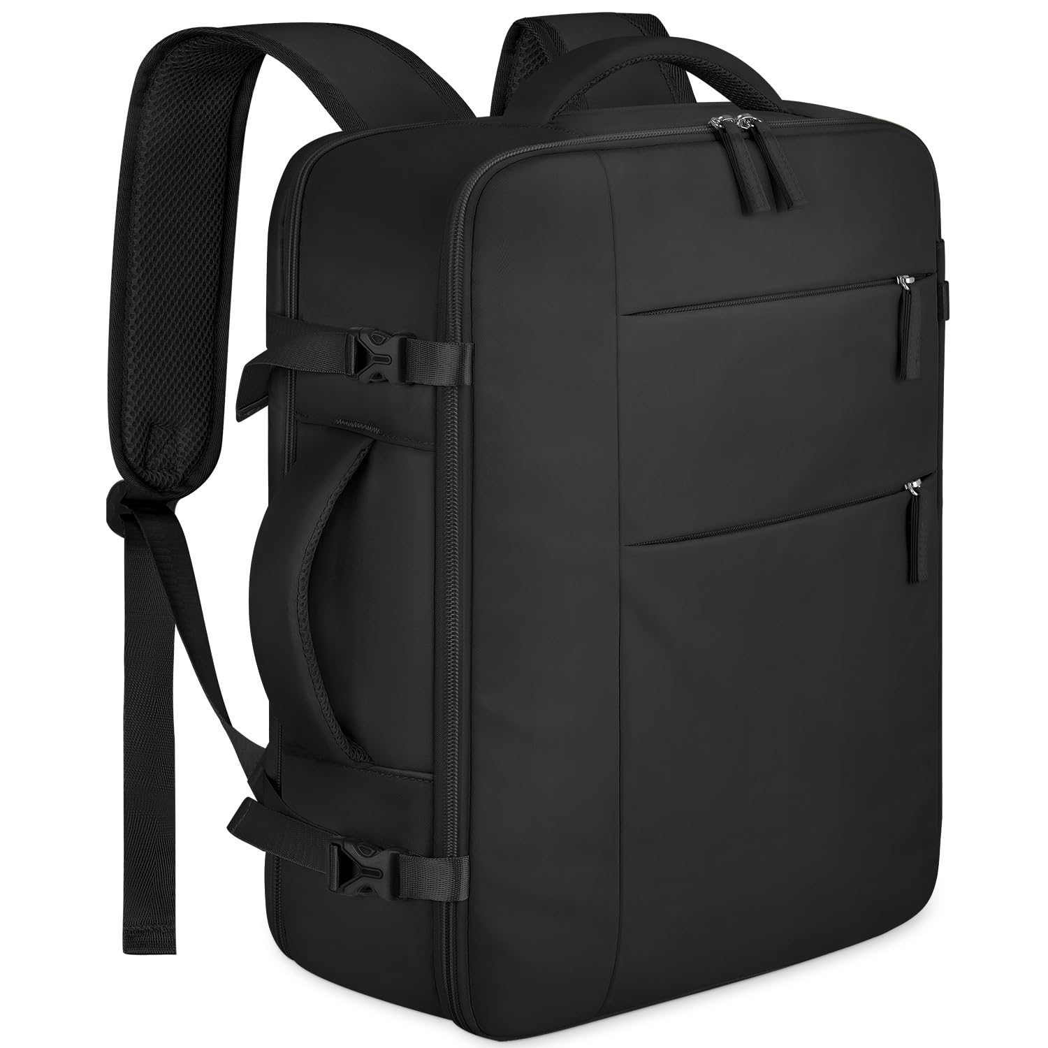 Capolo Travel Backpack for Women Men Waterproof Laptop Backpack Airlines Approved Carry On Backpack Bag Computer Bookbag for Business, Work, Traveling Fits 17 Inch Laptop(Black Zipper,XL) 17.3 Inch (X-Large) Black Zipper