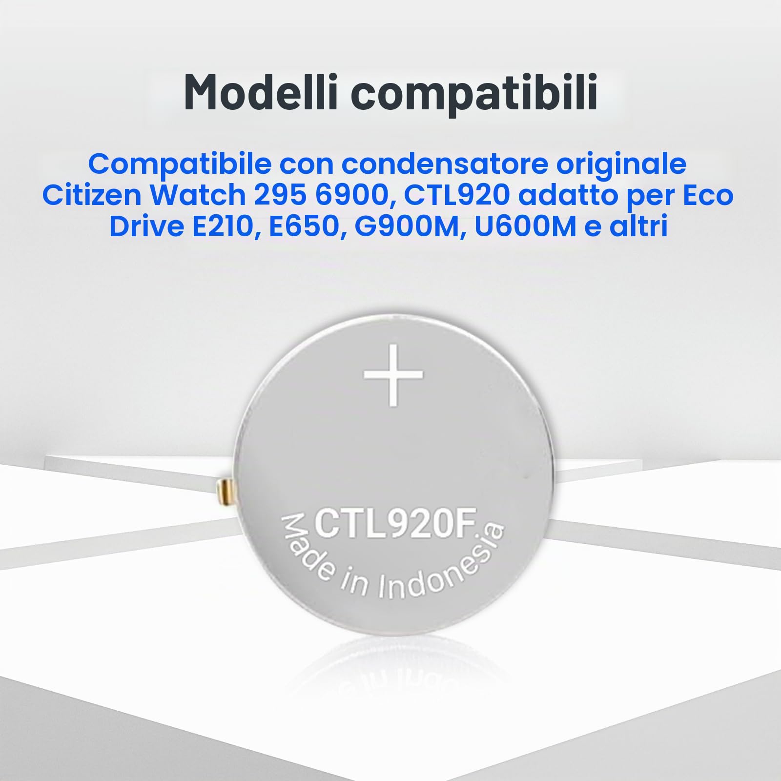 Batteria per Citizen Eco-Drive 295-69 295-6900 CTL920F, compatibile con batteria Panasonic per Citizen Eco DriveE210 E260 E270 E600 E610 E650 E660 E670 G900